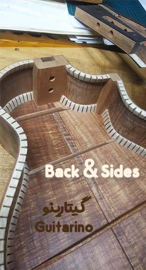 نمودار مقایسه فرکانسی و اکولایزر چوب‌های رزوود، ماهون و میپل در گیتار آکوستیک