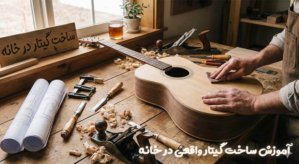 آموزش ساخت گیتار واقعی در خانه؛ راهنمای قدم‌به‌قدم برای عاشقان ساز